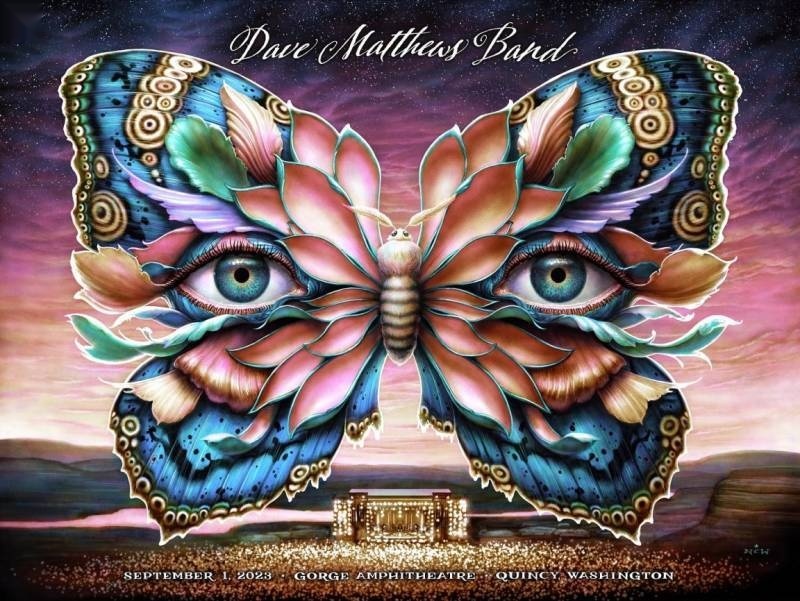 N.C. Winters — Dave Matthews Band, The Gorge Amphitheatre, George, WA · Sep 1, 2023 Artist Poster