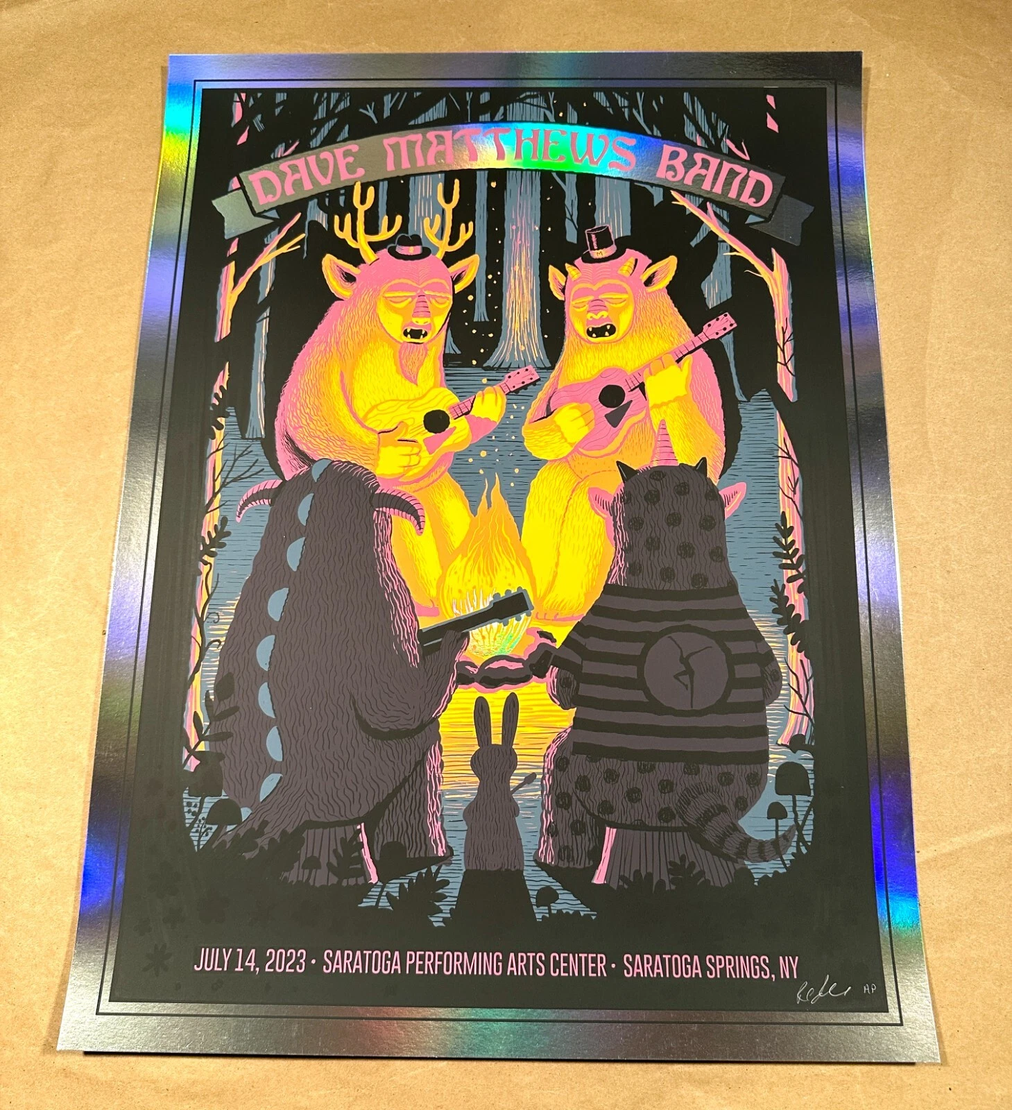 Methane Studios — Dave Matthews Band, Saratoga Performing Arts Center, Saratoga Springs, NY · Jul 14, 2023 Artist Foil Poster