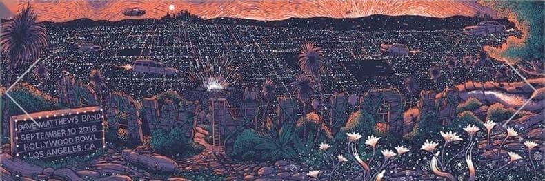 James Eads — Dave Matthews Band, Hollywood Bowl, Hollywood, CA · Sep 10, 2018 Artist Poster