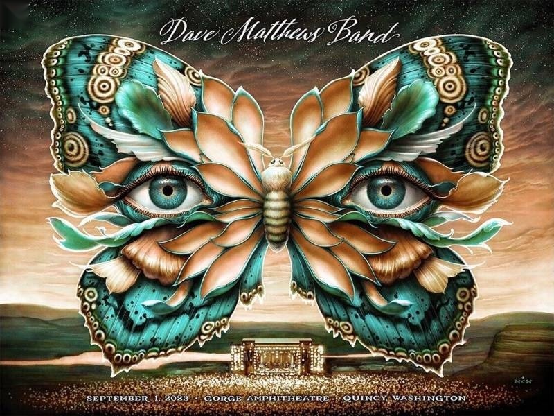 N.C. Winters — Dave Matthews Band, The Gorge Amphitheatre, George, WA · Sep 1, 2023 Artist Poster