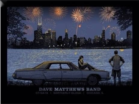 Methane Studios — Dave Matthews Band, Huntington Bank Pavilion at Northerly Island, Chicago, IL · Jul 4, 2014 Artist Poster
