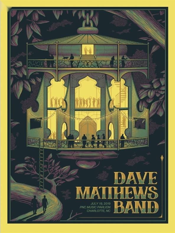 Joel Hunter — Dave Matthews Band, PNC Music Pavilion, Charlotte, NC · Jul 19, 2019 Artist Poster