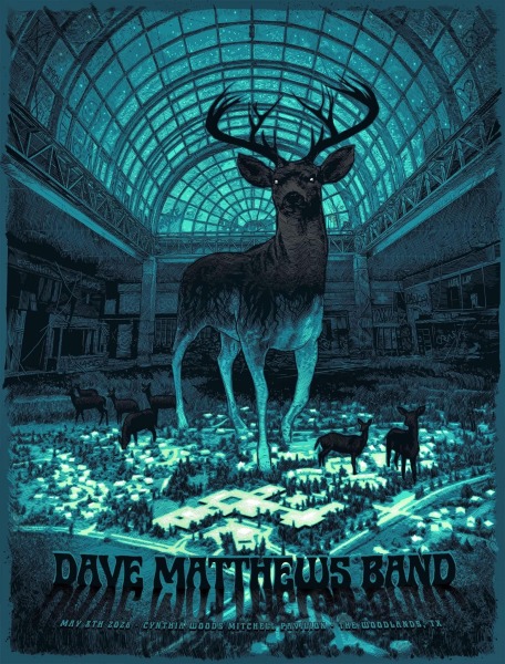 Daniel Danger — Dave Matthews Band, Cynthia Woods Mitchell Pavilion, Woodlands, TX · May 8, 2026 Poster