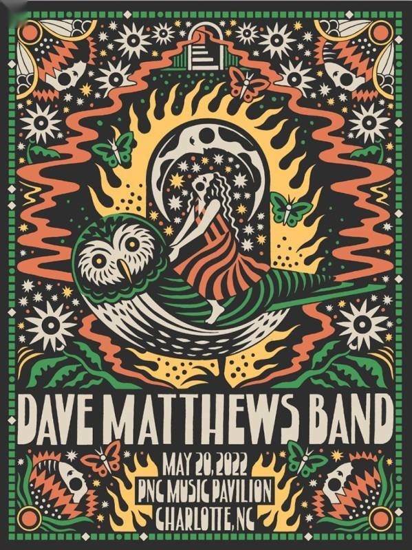 Joshua Noom — Dave Matthews Band, PNC Music Pavilion, Charlotte, NC · May 20, 2022 Artist Poster