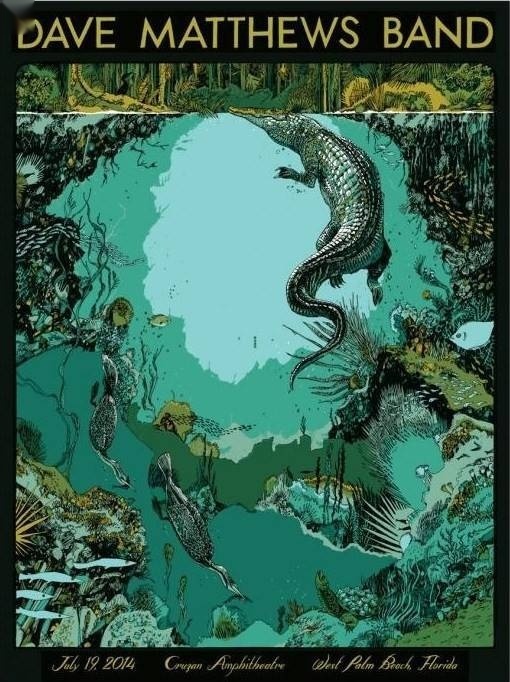 Landland — Dave Matthews Band, iTHINK Financial Amphitheatre, West Palm Beach, FL · Jul 18, 2014 Variant Poster