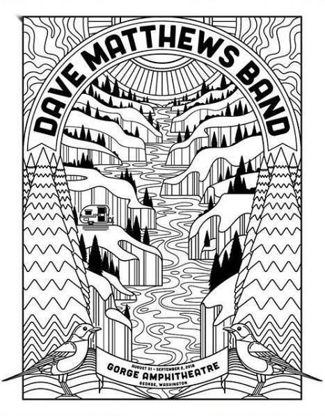 Matt Fleming — Dave Matthews Band, The Gorge Amphitheatre, George, WA · Aug 31 – Sep 2, 2016 Artist Poster