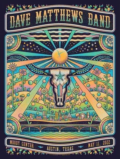 Chris Gallen — Dave Matthews Band, Moody Center (The University of Texas at Austin), Austin, TX · May 11, 2022 Artist Poster