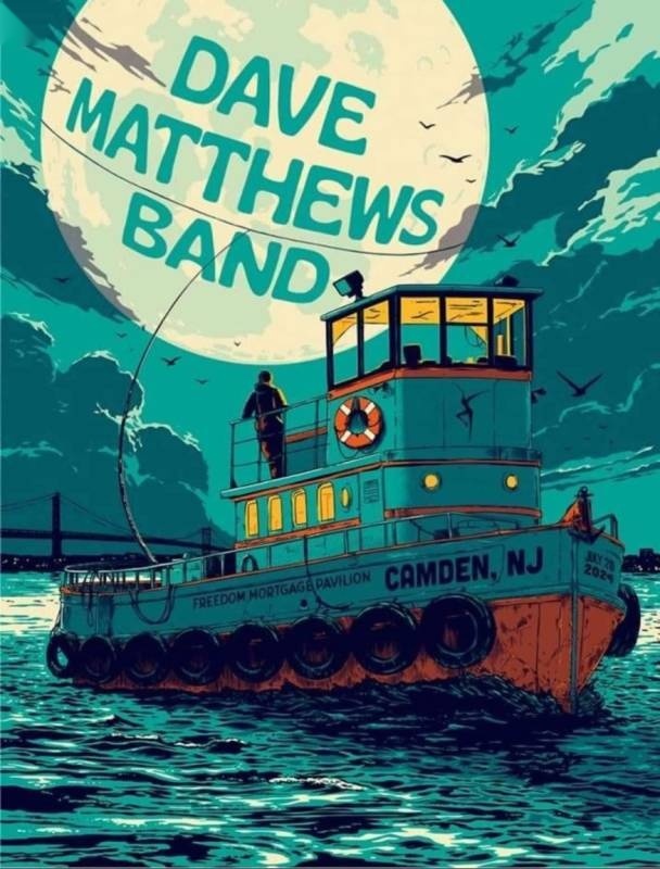 Matt Fleming — Dave Matthews Band, Freedom Mortgage Pavilion, Camden, NJ · Jul 20, 2024 Artist Poster