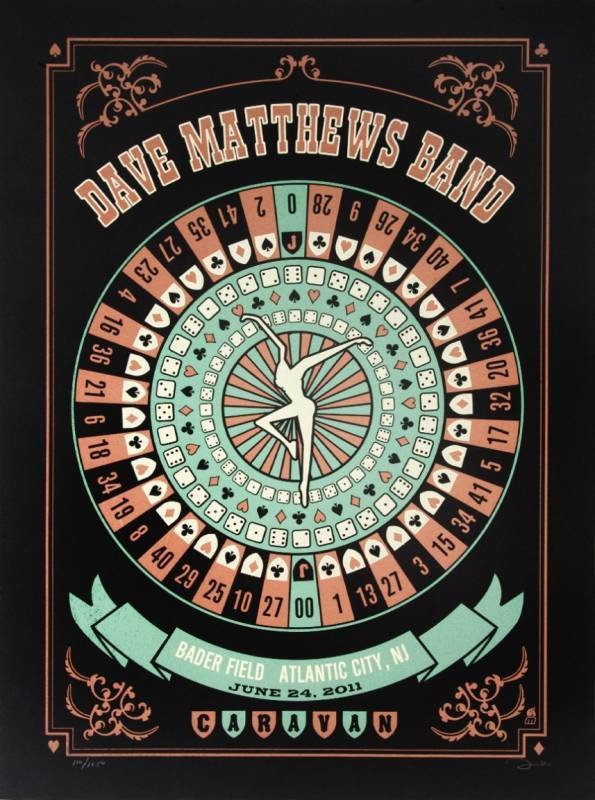 Methane Studios — Dave Matthews Band, Bader Field, Atlantic City, NJ · Jun 24, 2011 Artist Poster