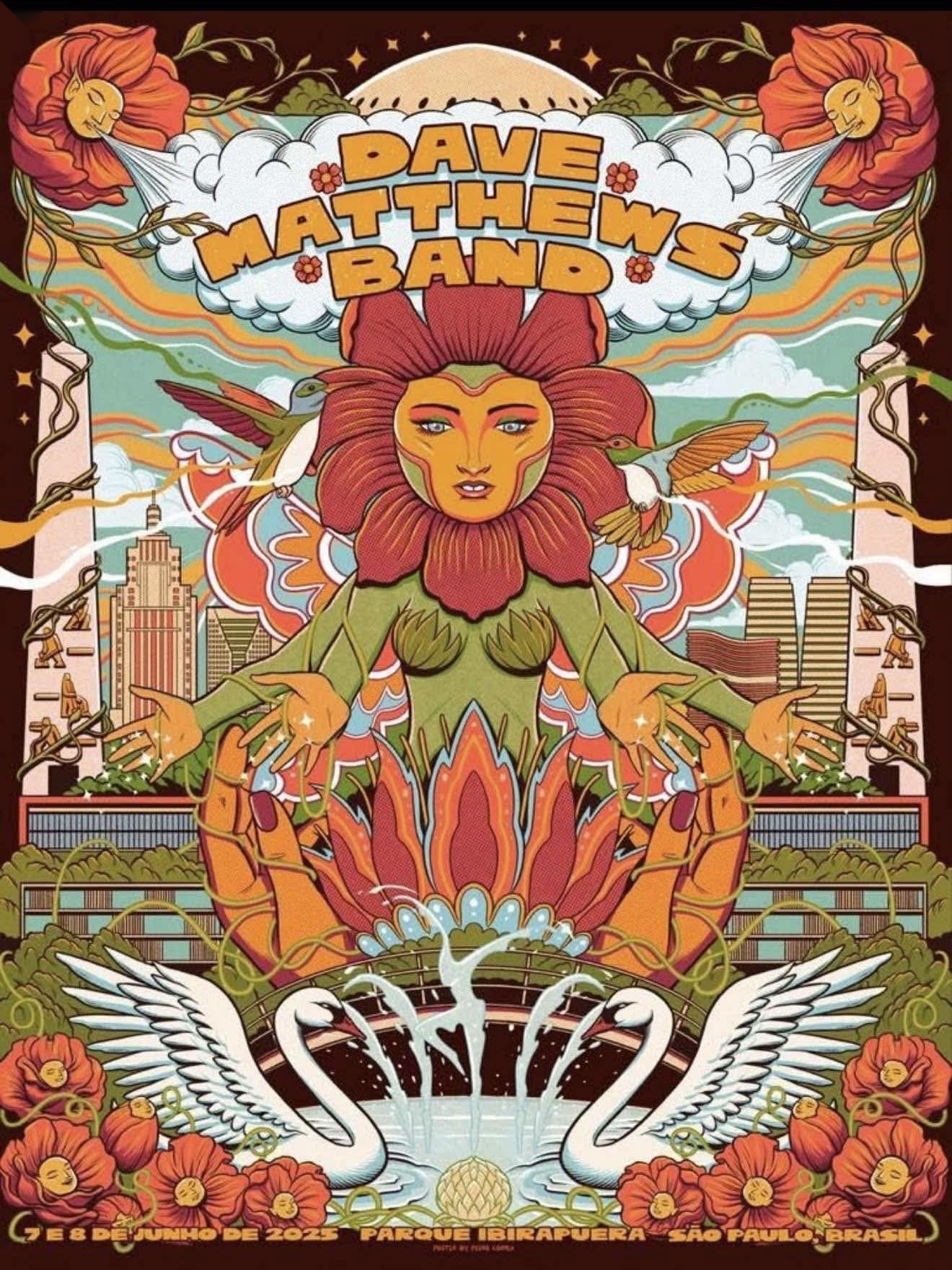 Pedro Correa — Dave Matthews Band, Auditório Ibirapuera, São Paulo, SP · Jun 7–8, 2025 Poster