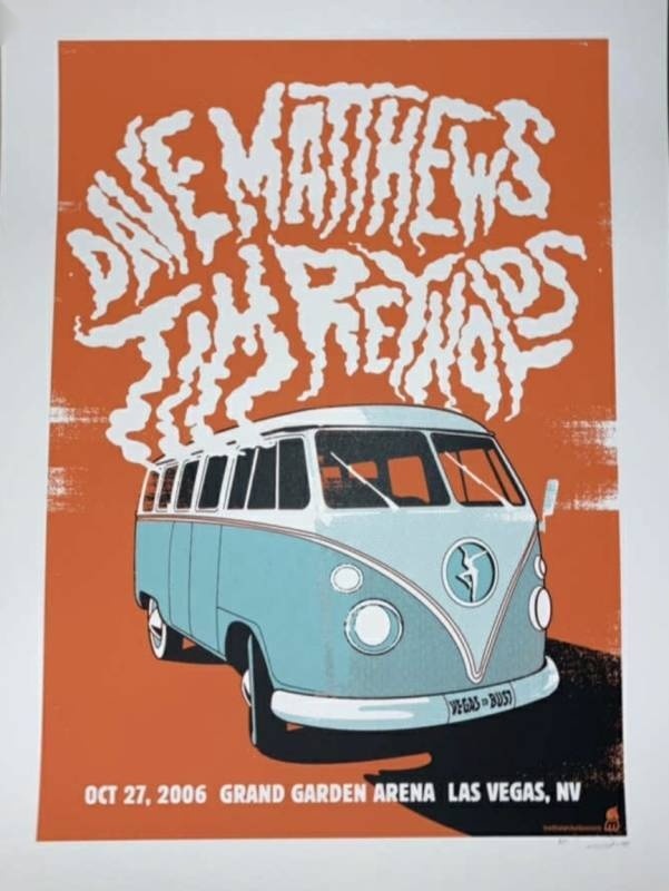 Methane Studios — Dave Matthews Band, MGM Grand Garden Arena (MGM Grand Las Vegas), Las Vegas, NV · Oct 27, 2006 Artist Poster
