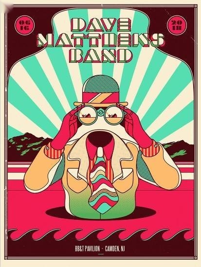 Ivan Minsloff — Dave Matthews Band, Freedom Mortgage Pavilion, Camden, NJ · Jun 16, 2018 Artist Poster