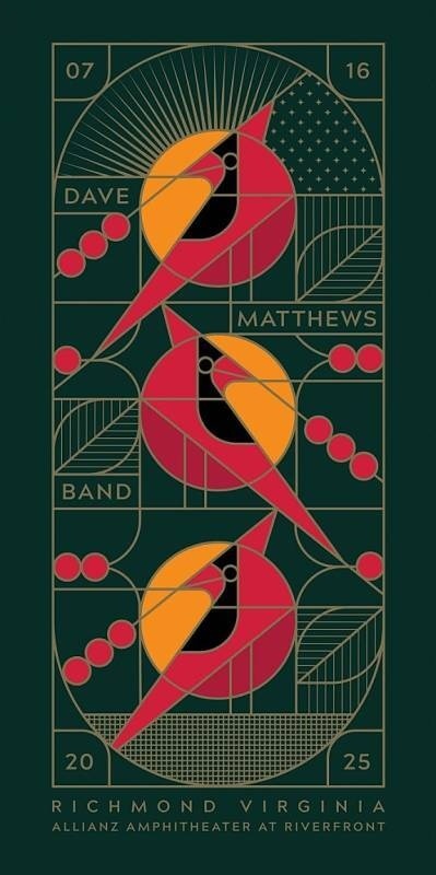 Brian Steely — Dave Matthews Band, Allianz Amphitheater at Riverfront, Richmond, VA · Jul 16, 2025 Artist Poster