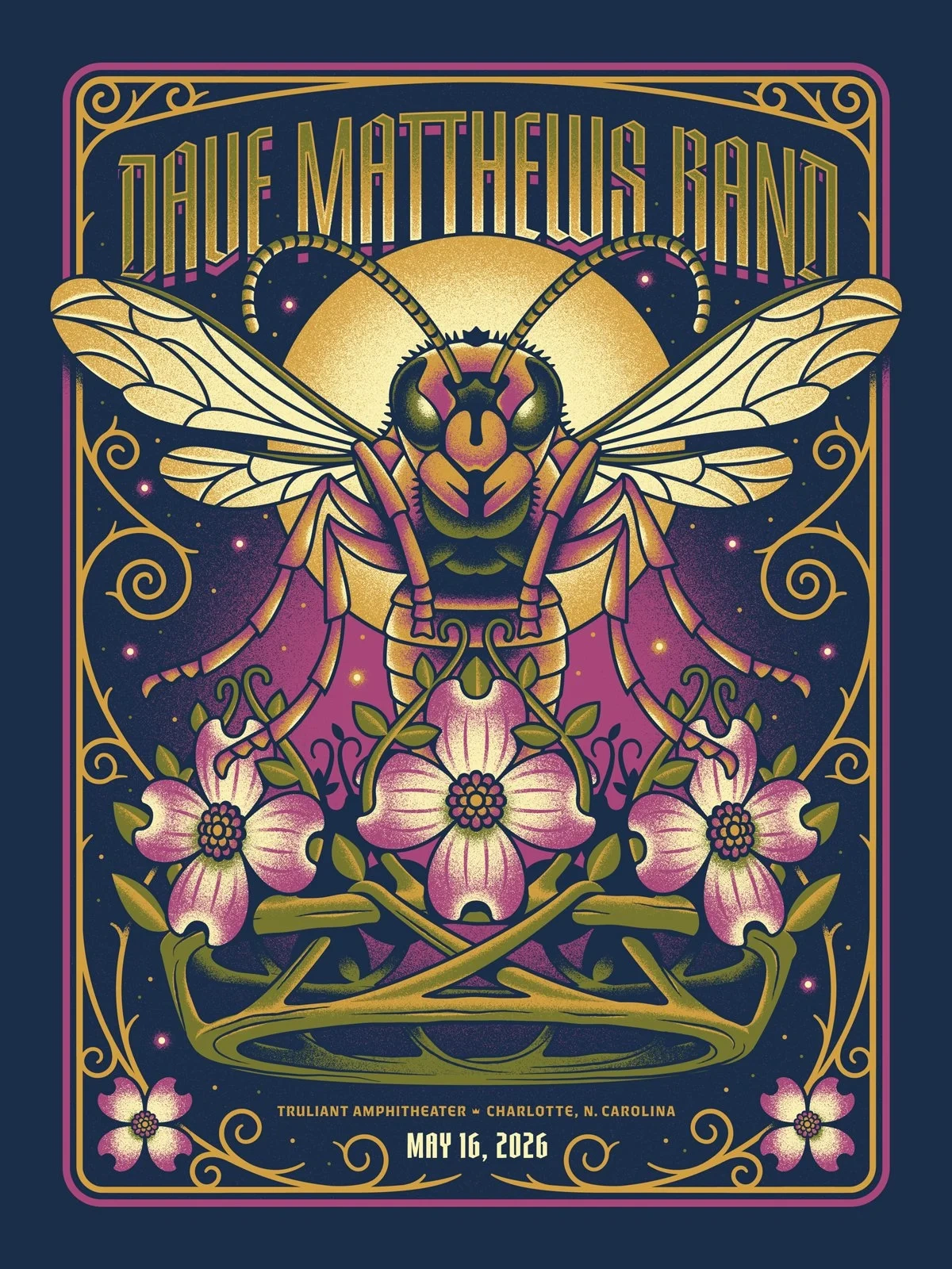 DKNG — Dave Matthews Band, Truliant Amphitheater, Charlotte, NC · May 16, 2026 Poster