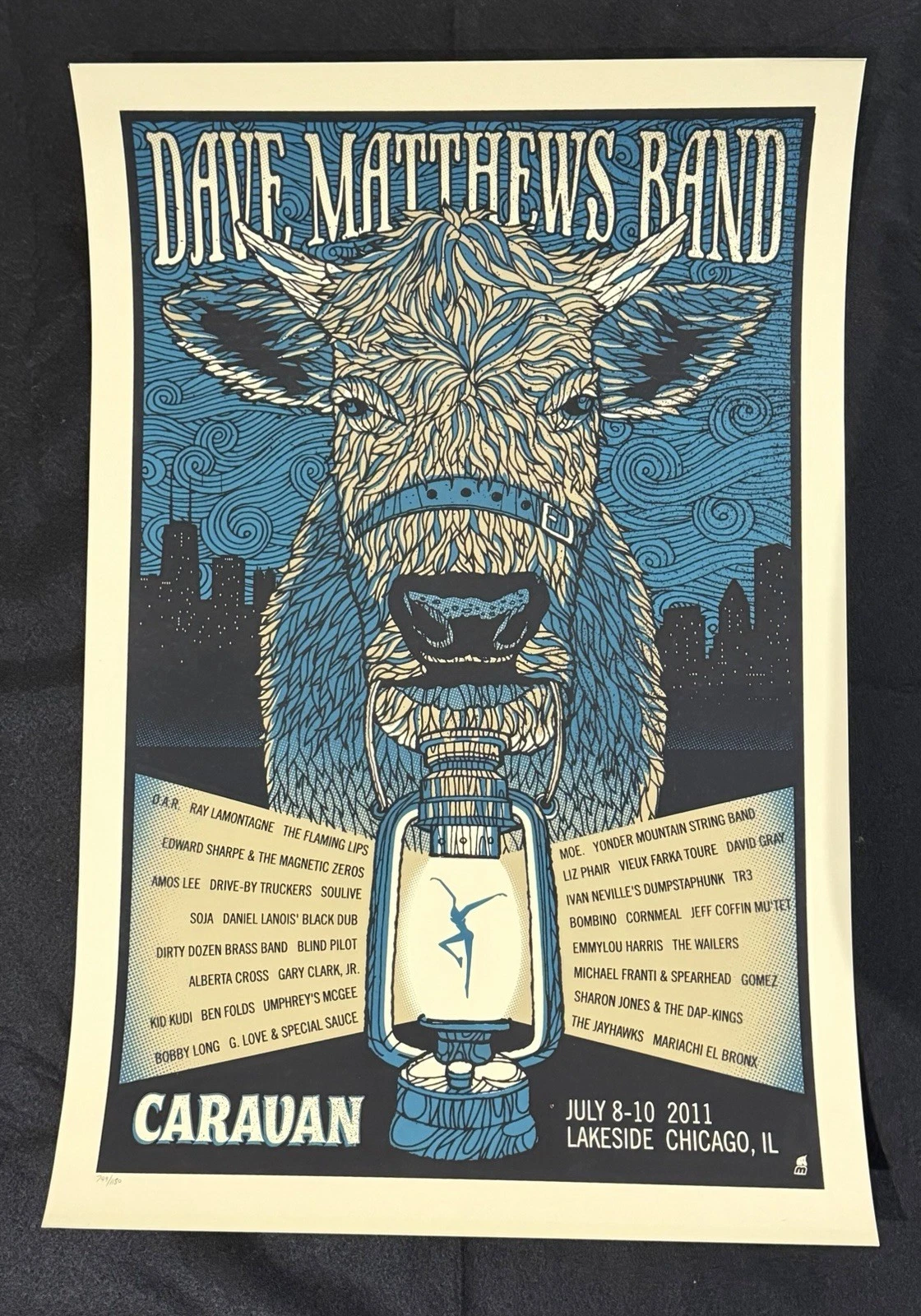 Methane Studios — Dave Matthews Band, Lakeside, Chicago, IL · Jul 8–10, 2011 Show Poster