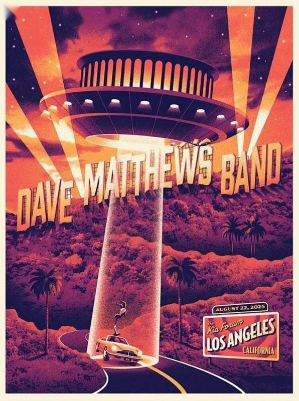 DKNG — Dave Matthews Band, Kia Forum, Inglewood, CA · Aug 22, 2025 Artist Poster