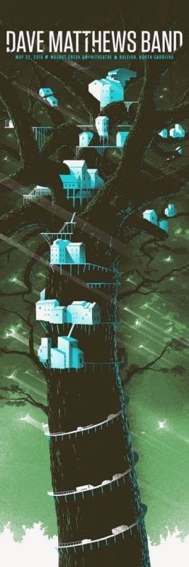 Matt Fleming — Dave Matthews Band, Coastal Credit Union Music Park at Walnut Creek, Raleigh, NC · May 22, 2015 Artist Poster