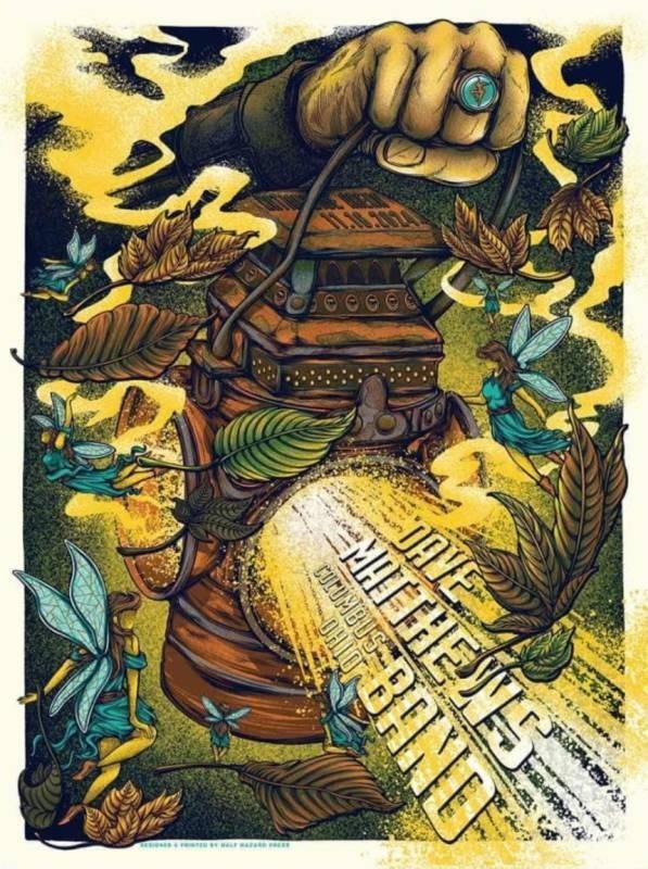 Half Hazard Press — Dave Matthews Band, Nationwide Arena, Columbus, OH · Nov 16, 2024 Artist Poster