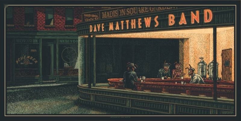 Luke Martin — Dave Matthews Band, Madison Square Garden, New York, NY · Nov 23, 2024 Artist Poster
