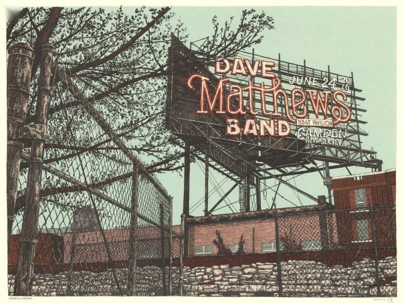 Landland — Dave Matthews Band, Freedom Mortgage Pavilion, Camden, NJ · Jun 24, 2016 Artist Poster