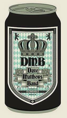Methane Studios — Dave Matthews Band, Columbiahalle, Berlin, DEU · Oct 27, 2015 Artist Poster