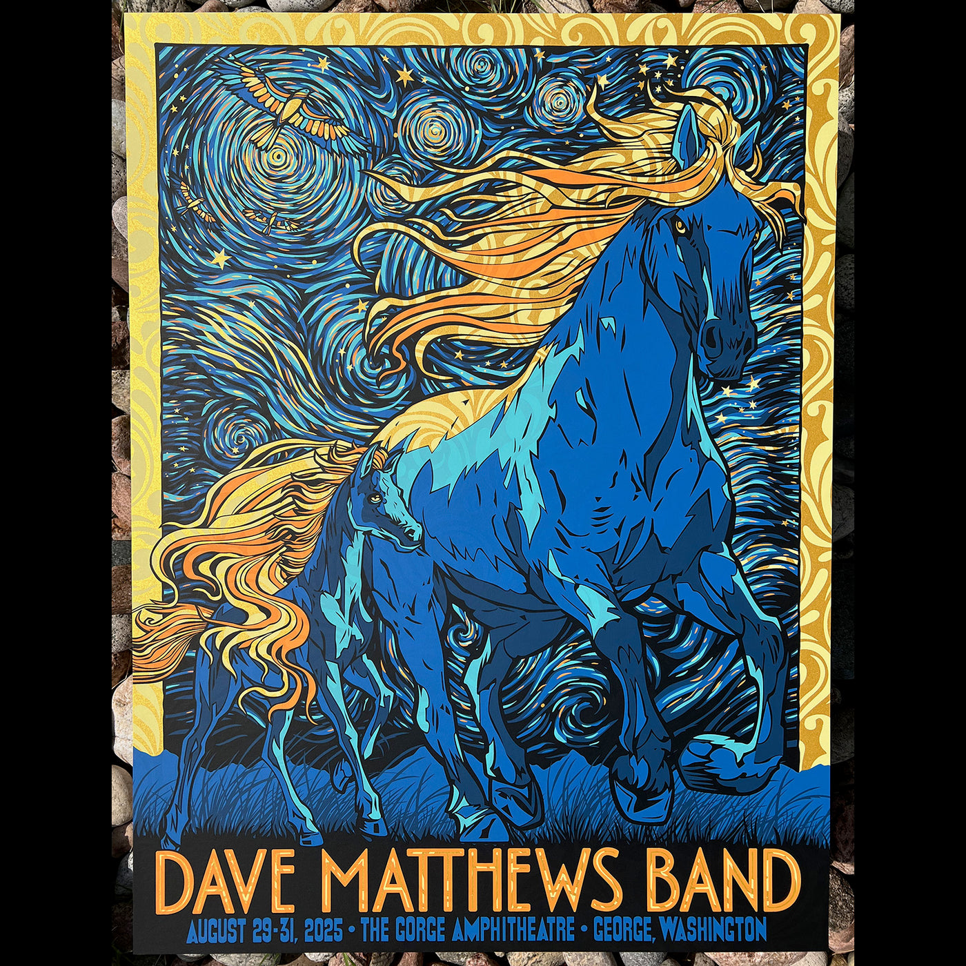 Todd Slater — Dave Matthews Band, The Gorge Amphitheatre, George, WA · Aug 29–31, 2025 Show Poster