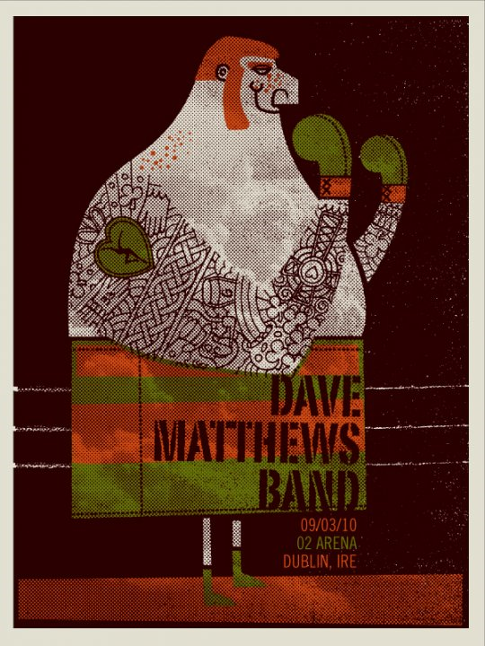 Methane Studios — Dave Matthews Band, The O2, Dublin, IRL · Mar 9, 2010 Poster