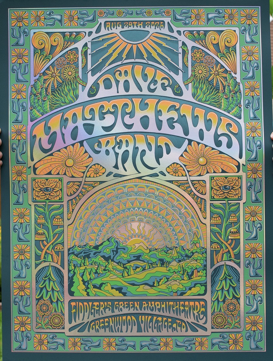 Dylan Fant — Dave Matthews Band, Fiddler's Green Amphitheatre, Greenwood Village, CO · Aug 29, 2026 Artist Foil Poster