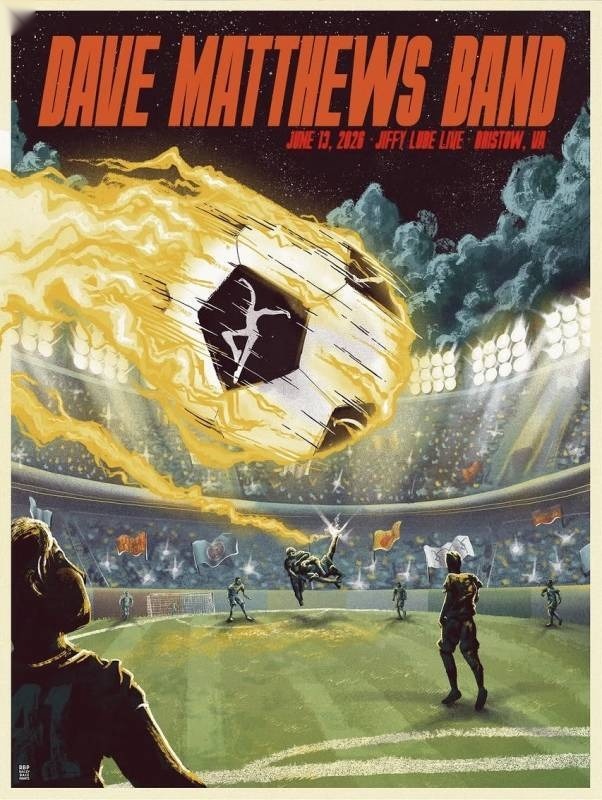 Bailey Race — Dave Matthews Band, Jiffy Lube Live, Bristow, VA · Jun 13, 2026 Artist Poster