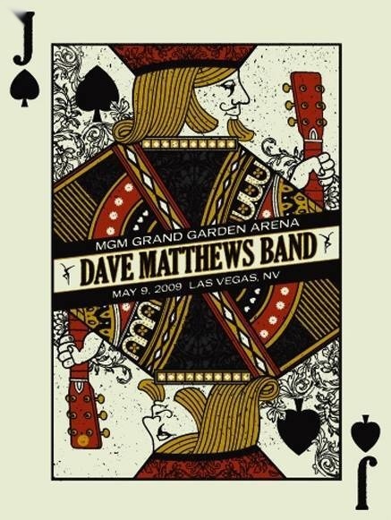 Methane Studios — Dave Matthews Band, MGM Grand Garden Arena (MGM Grand Las Vegas), Las Vegas, NV · May 9, 2009 Artist Poster