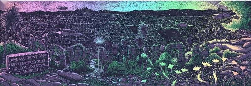 James Eads — Dave Matthews Band, Hollywood Bowl, Hollywood, CA · Sep 10, 2018 Variant Poster