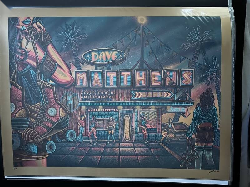 Luke Martin — Dave Matthews Band, Sleep Train Amphitheatre, Wheatland, CA · Jul 30, 2003 Variant Poster