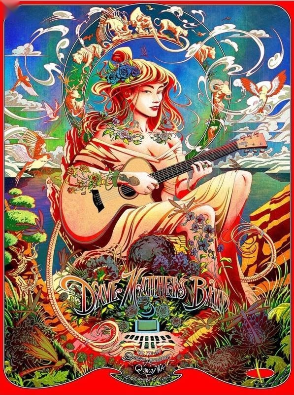 Miles Tsang — Dave Matthews Band, The Gorge Amphitheatre, George, WA · Sep 4, 2020 Foil Poster