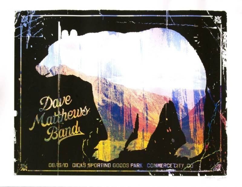 Methane Studios — Dave Matthews Band, Dick's Sporting Goods Park, Commerce City, CO · Aug 15, 2010 Artist Proof Poster