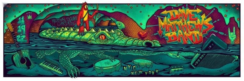 Jim Mazza — Dave Matthews Band, Madison Square Garden, New York, NY · Nov 19, 2022 Show Foil Poster