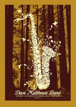 Methane Studios — Dave Matthews Band, William Randolph Hearst Greek Theatre (The University of California, Berkeley), Berkeley, CA · Sep 7, 2008 Poster