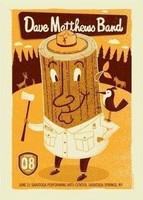 Methane Studios — Dave Matthews Band, Saratoga Performing Arts Center, Saratoga Springs, NY · Jun 21, 2008 Artist Poster