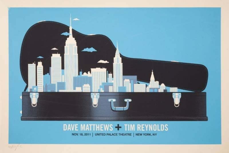 Methane Studios — Dave Matthews Band, United Palace, New York, NY · Nov 18, 2011 Artist Proof Poster