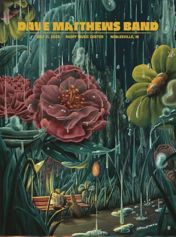 Bailey Race — Dave Matthews Band, Ruoff Music Center, Noblesville, IN · Jul 11, 2025 Artist Poster