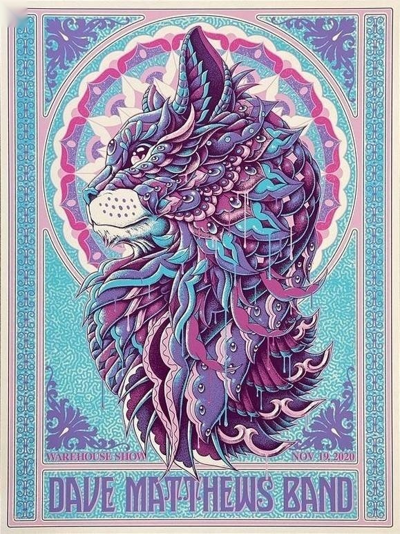Ben Kwok (BIOWORKZ) — Dave Matthews Band, Warehouse Show, Unknown · Jan 1, 2021 Artist Poster