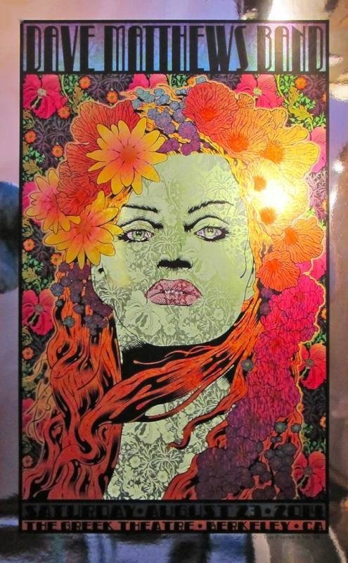 Chuck Sperry — Dave Matthews Band, William Randolph Hearst Greek Theatre (The University of California, Berkeley), Berkeley, CA · Aug 23, 2014 Foil Poster