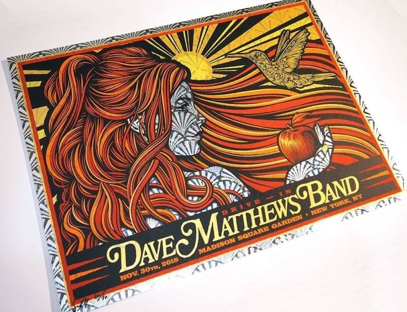 Todd Slater — Dave Matthews Band, Madison Square Garden, New York, NY · Aug 12, 2020 Foil Poster