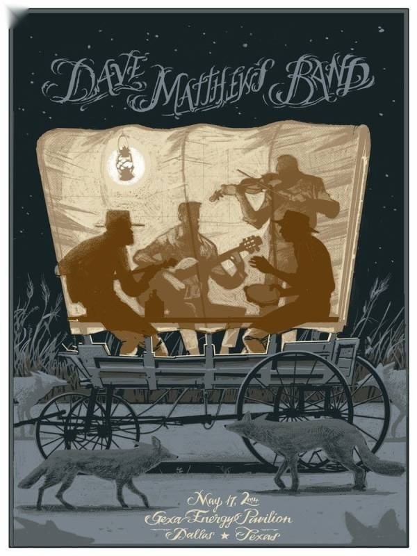 Rich Kelly — Dave Matthews Band, Gexa Energy Pavilion, Dallas, TX · May 17, 2014 Artist Poster