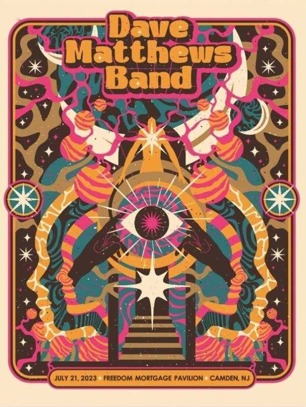 Jordy García — Dave Matthews Band, Freedom Mortgage Pavilion, Camden, NJ · Jul 21, 2023 Show Foil Poster