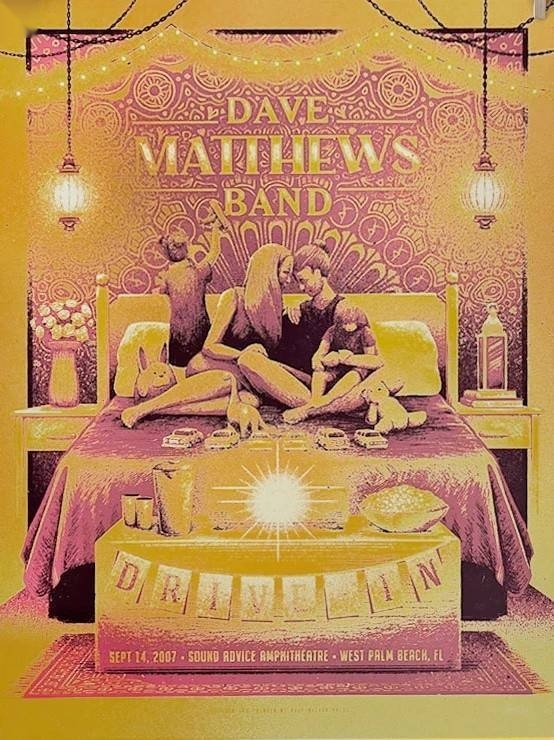 Half Hazard Press — Dave Matthews Band, iTHINK Financial Amphitheatre, West Palm Beach, FL · Sep 14, 2007 Variant Poster