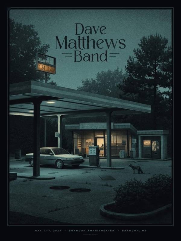 Nicholas Moegly — Dave Matthews Band, Brandon Amphitheater, Brandon, MS · May 17, 2022 Artist Poster
