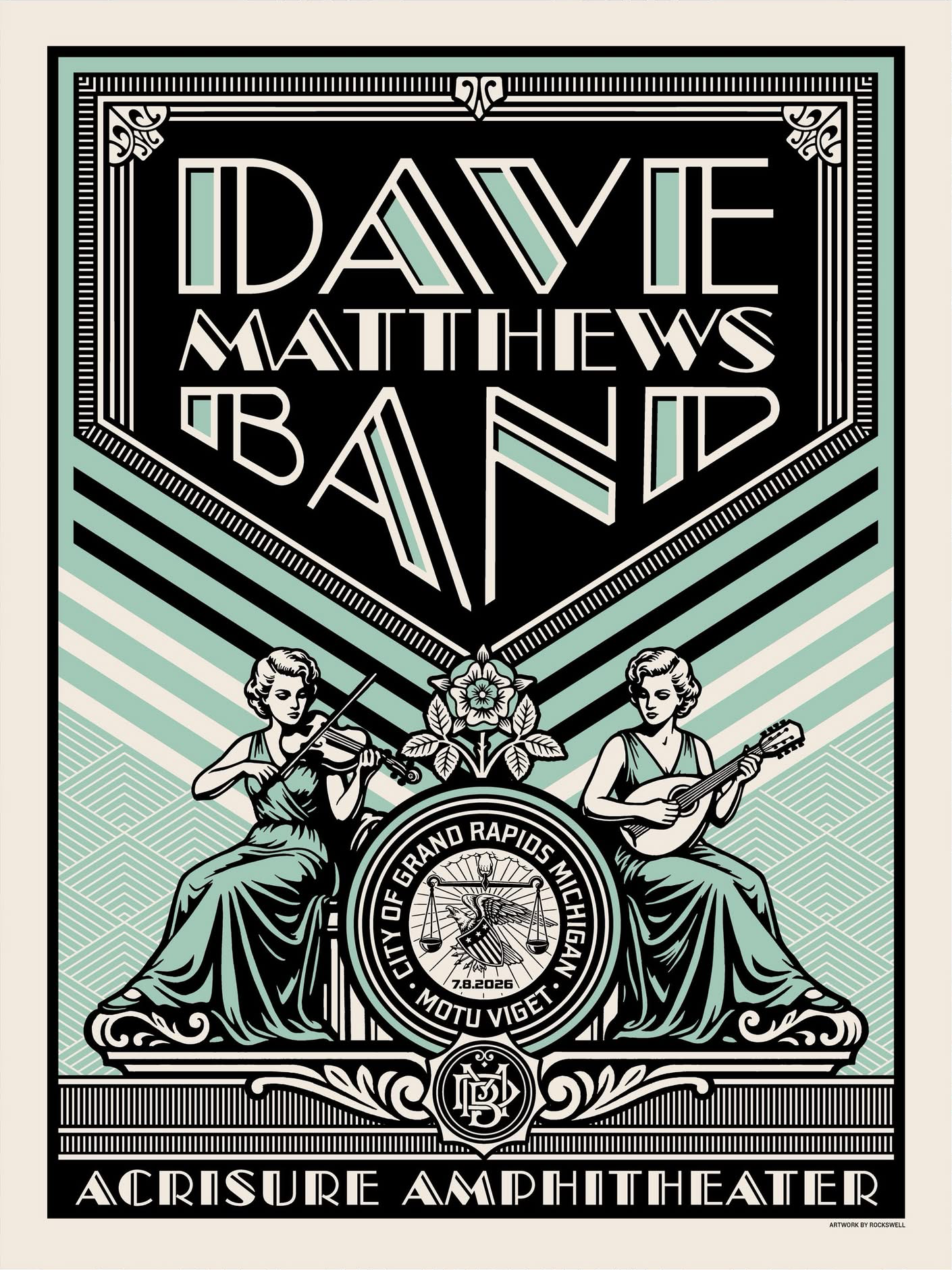 Aaron von Freter (Rockswell) — Dave Matthews Band, Acrisure Amphitheater, Grand Rapids, MI · Jul 8, 2026 Poster