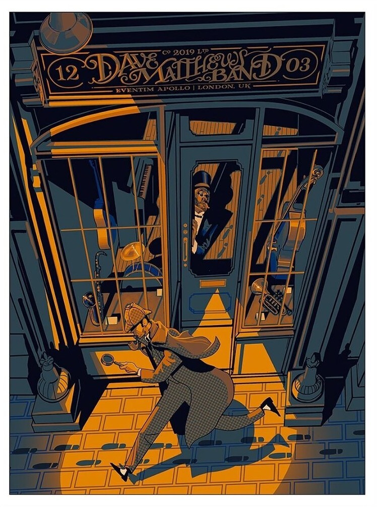 Dave Matthews Band Poster, Eventim Apollo, London, ENG · Mar 12, 2019 Show Poster