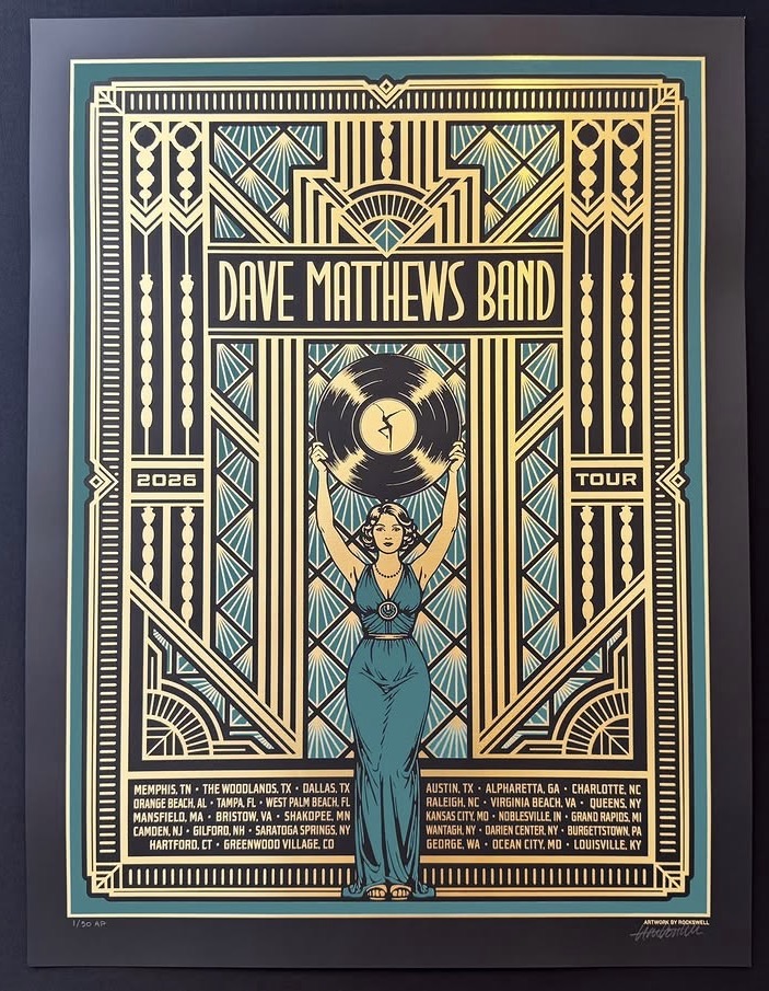 Aaron von Freter (Rockswell) — Dave Matthews Band, 2026 Tour Poster, Unknown · Jan 1, 2026 Artist Poster