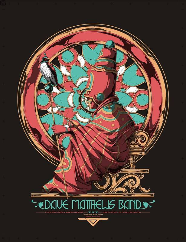 Mike Fudge — Dave Matthews Band, Fiddler's Green Amphitheatre, Greenwood Village, CO · Oct 8, 2021 Show Poster